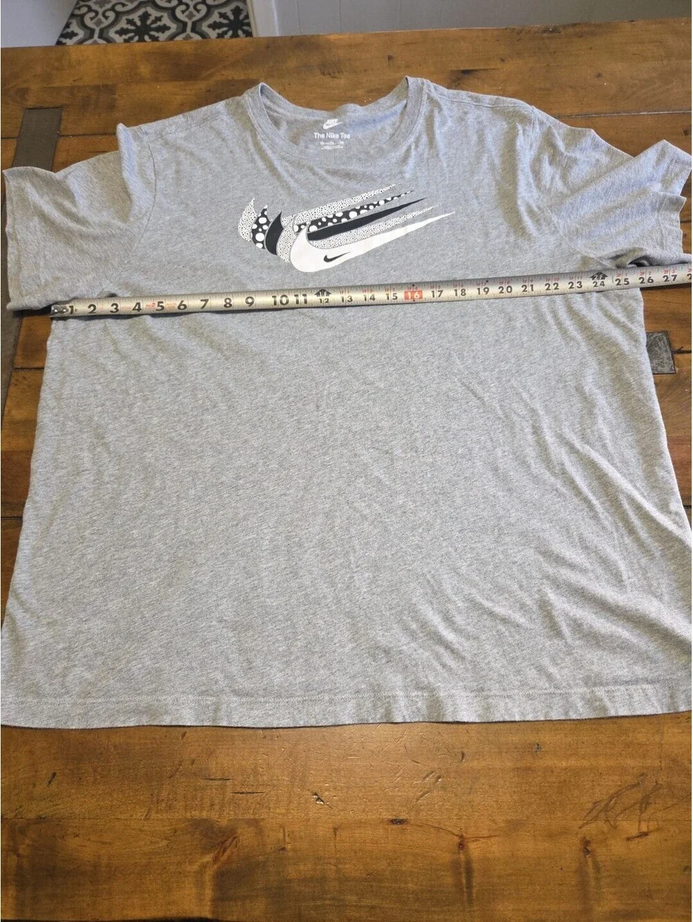 Nike Sportswear Swoosh Stack Graphic T-Shirt Dark Grey Heather Men's XXL 2XL